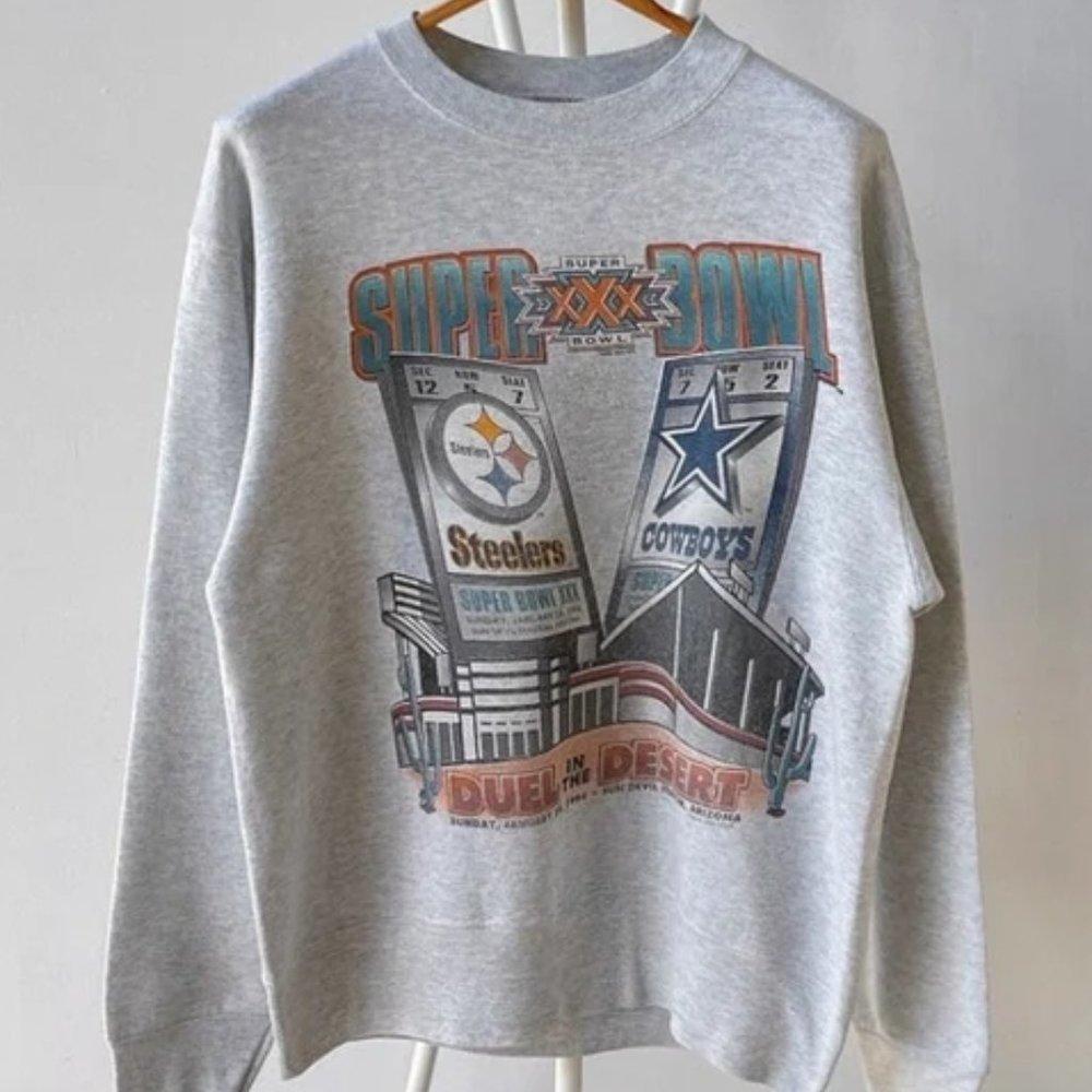 90S Pittsburg Steelers Vs Dallas Cowboys Sweatshirt